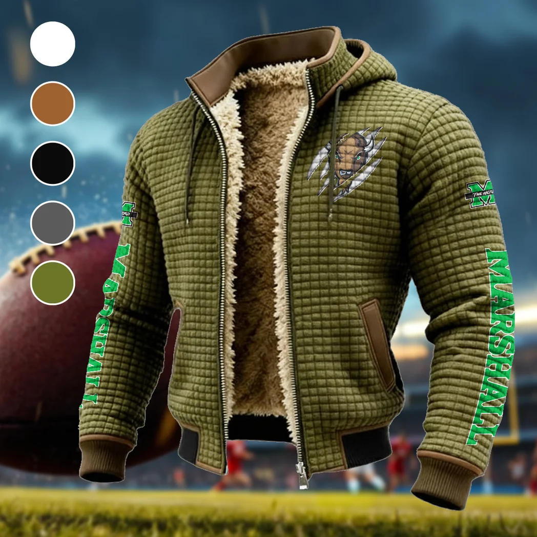 The Marshall Spirit Fleece-Lined Hooded Jacket, Thermal Core Fleece Jacket HVN1441MT - Green