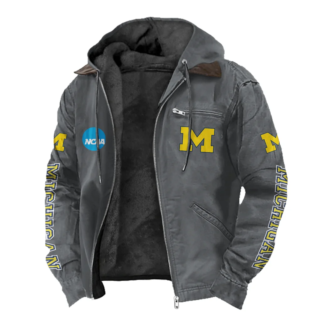 Team 145 Flannel Hoodie, Fan Squad Flannel Hoodie HVN1441MW - Gray - Image 2