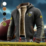 Team 145 Fleece-Lined Hooded Jacket, Heavyweight Cozy Sport Shell HVN1441MW - Grey