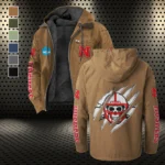 The Cornhuskers Flannel Hoodie, Everyday Supporter Hooded Flannel HVN1441NC - Camel