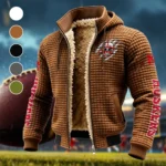 The Cornhuskers Fleece-Lined Hooded Jacket, Brushed Interior Winter Jacket HVN1441NC - brown