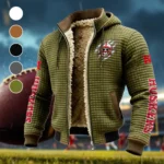 The Cornhuskers Fleece-Lined Hooded Jacket, Brushed Interior Winter Jacket HVN1441NC - Green