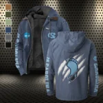 The Carolina Power Flannel Hoodie, Street Style Sport Hoodie HVN1441NC - Navy Blue