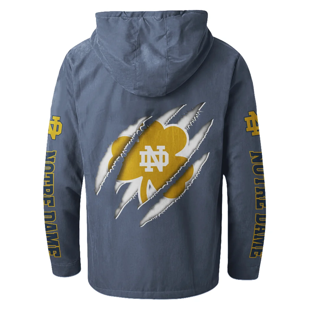 The Rovers Flannel Hoodie, Warm Fan Flannel Hoodie HVN1441ND - Navy Blue - Image 3