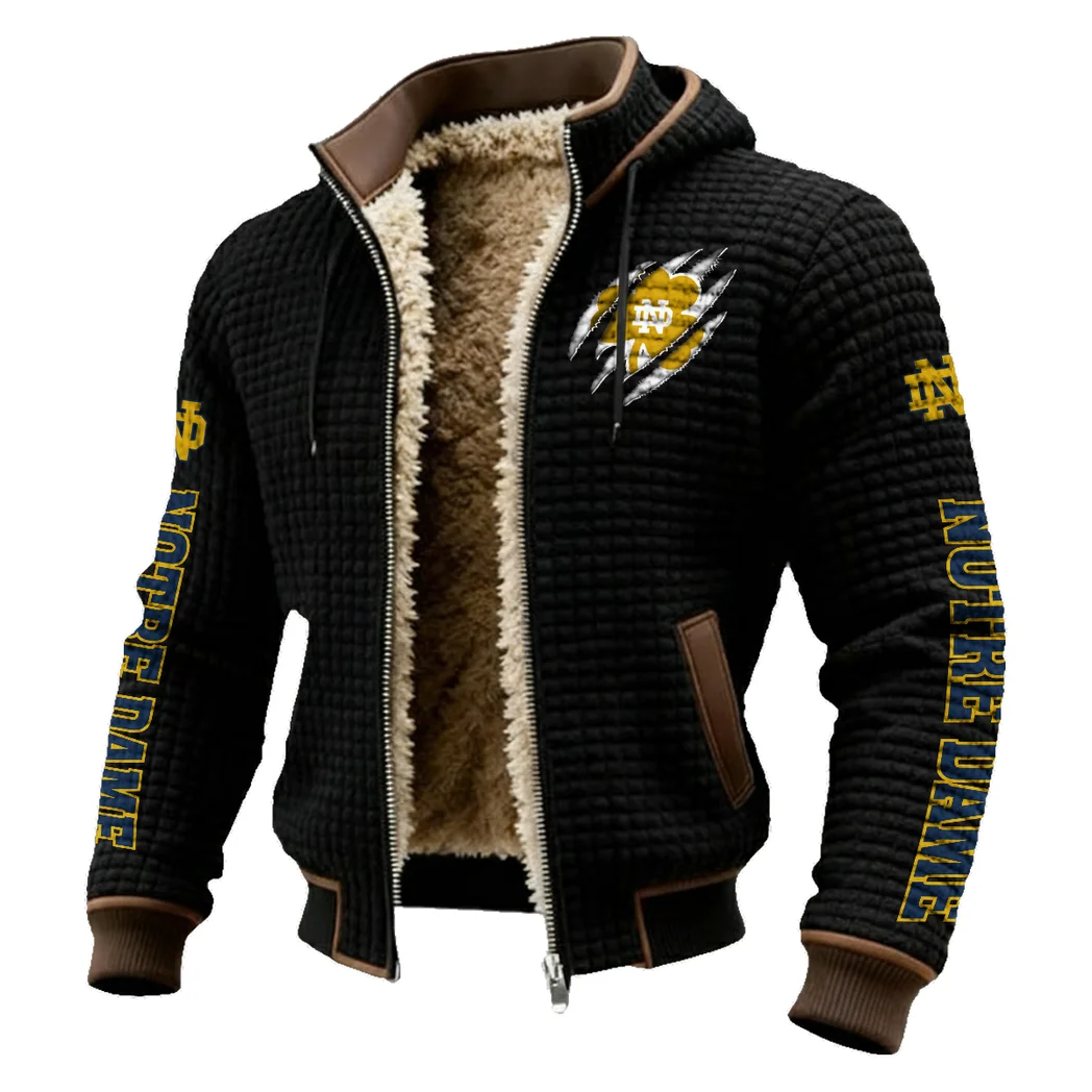 The Rovers Fleece-Lined Hooded Jacket, Premium Bonded Fleece Jacket HVN1441ND - Black - Image 2