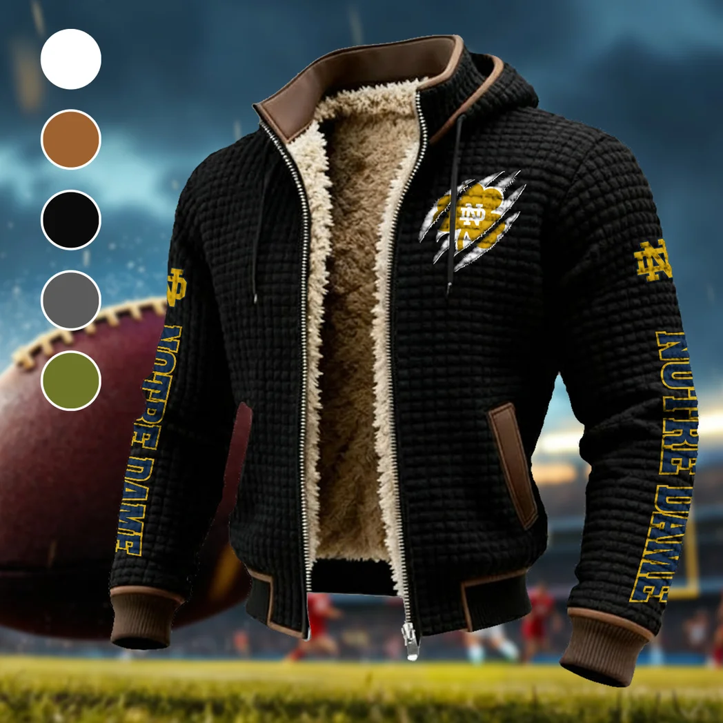 The Rovers Fleece-Lined Hooded Jacket, Premium Bonded Fleece Jacket HVN1441ND - Black