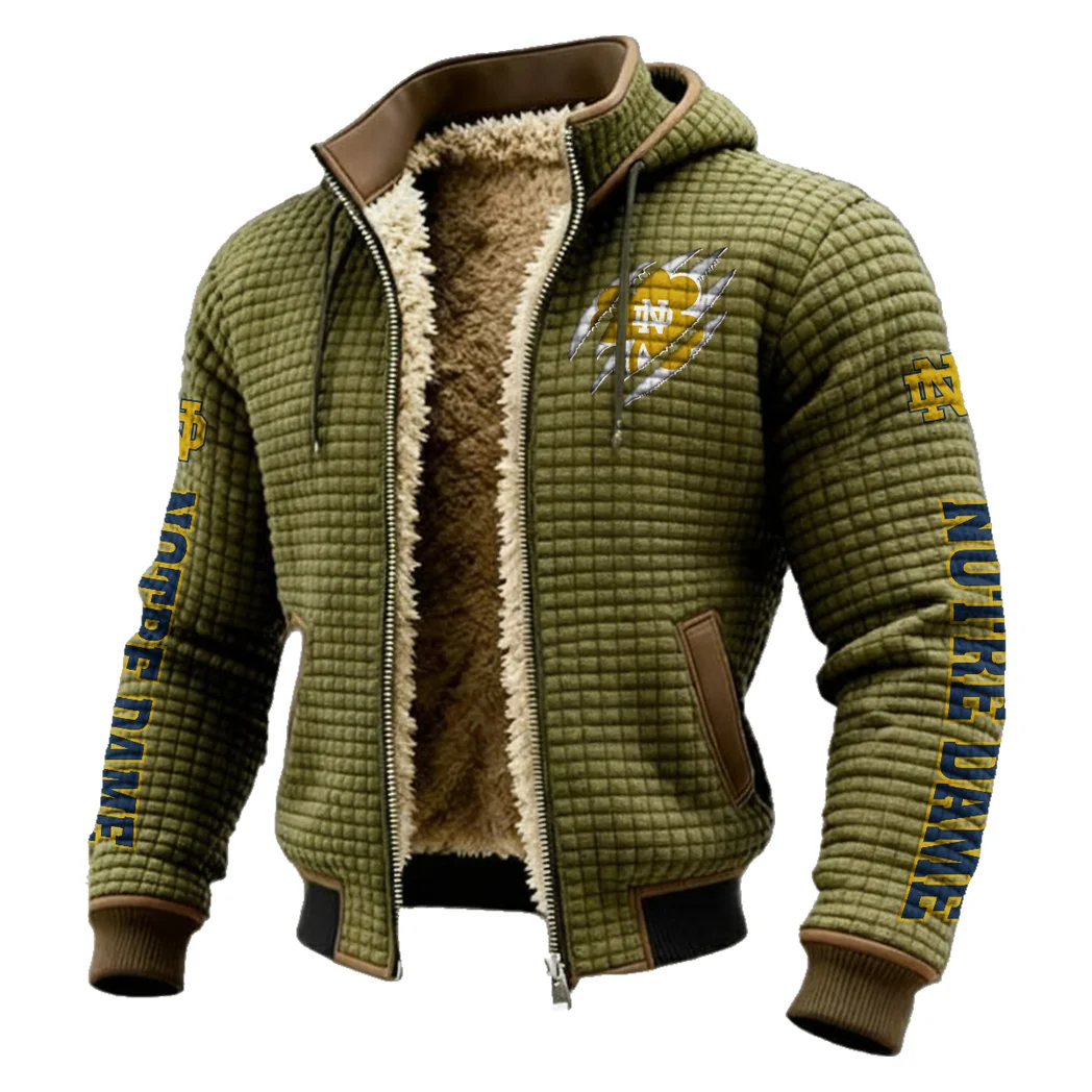 The Rovers Fleece-Lined Hooded Jacket, Premium Bonded Fleece Jacket HVN1441ND - Green - Image 2