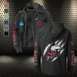 The Huskie Pride Flannel Hoodie, Cold Game Day Hoodie HVN1441NI - Black