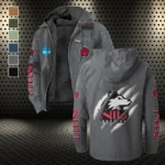 The Huskie Pride Flannel Hoodie, Cold Game Day Hoodie HVN1441NI - Gray