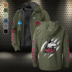 The Huskie Pride Flannel Hoodie, Cold Game Day Hoodie HVN1441NI - Green