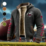 The Huskie Pride Fleece-Lined Hooded Jacket, Breathable Warmth Sport Jacket HVN1441NI - Grey
