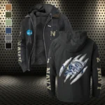 The Midshipmen Elite Flannel Hoodie, Supporter Spirit Hooded Flannel HVN1441NM - Black