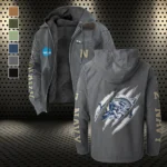 The Midshipmen Elite Flannel Hoodie, Supporter Spirit Hooded Flannel HVN1441NM - Gray