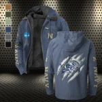 The Midshipmen Elite Flannel Hoodie, Supporter Spirit Hooded Flannel HVN1441NM - Navy Blue