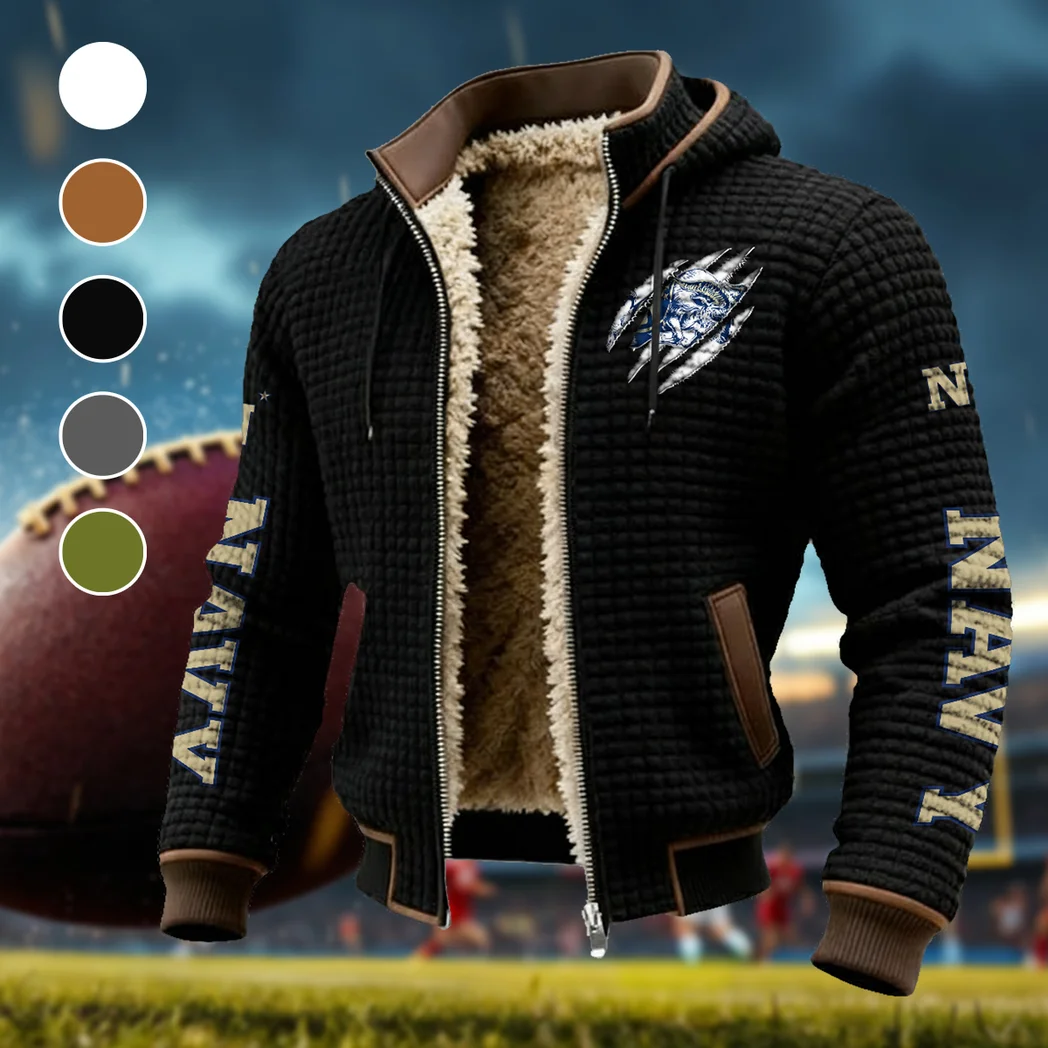 The Midshipmen Elite Fleece-Lined Hooded Jacket, Soft-Touch Thermal Outerwear HVN1441NM - Black