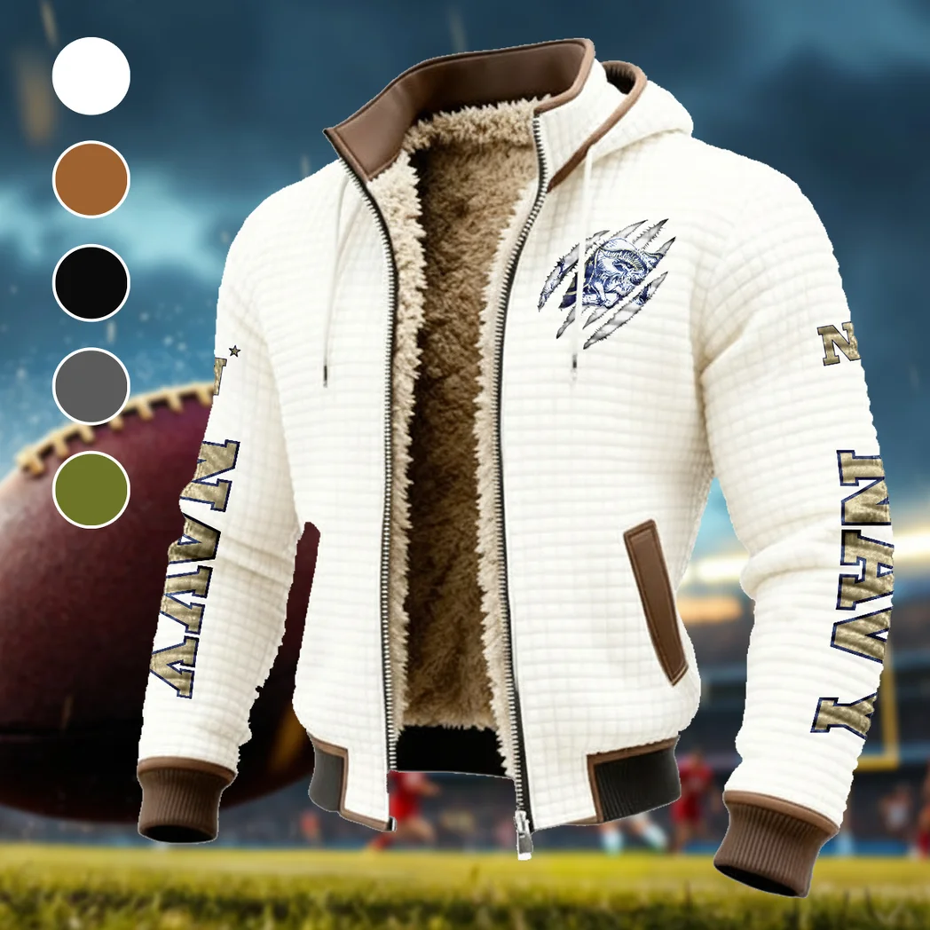 The Midshipmen Elite Fleece-Lined Hooded Jacket, Soft-Touch Thermal Outerwear HVN1441NM - White