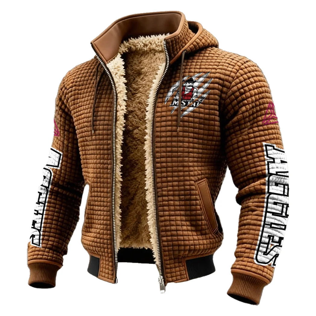 The Las Cruces Crew Fleece-Lined Hooded Jacket, Modern Athletic Hybrid Parka HVN1441NM - brown - Image 2