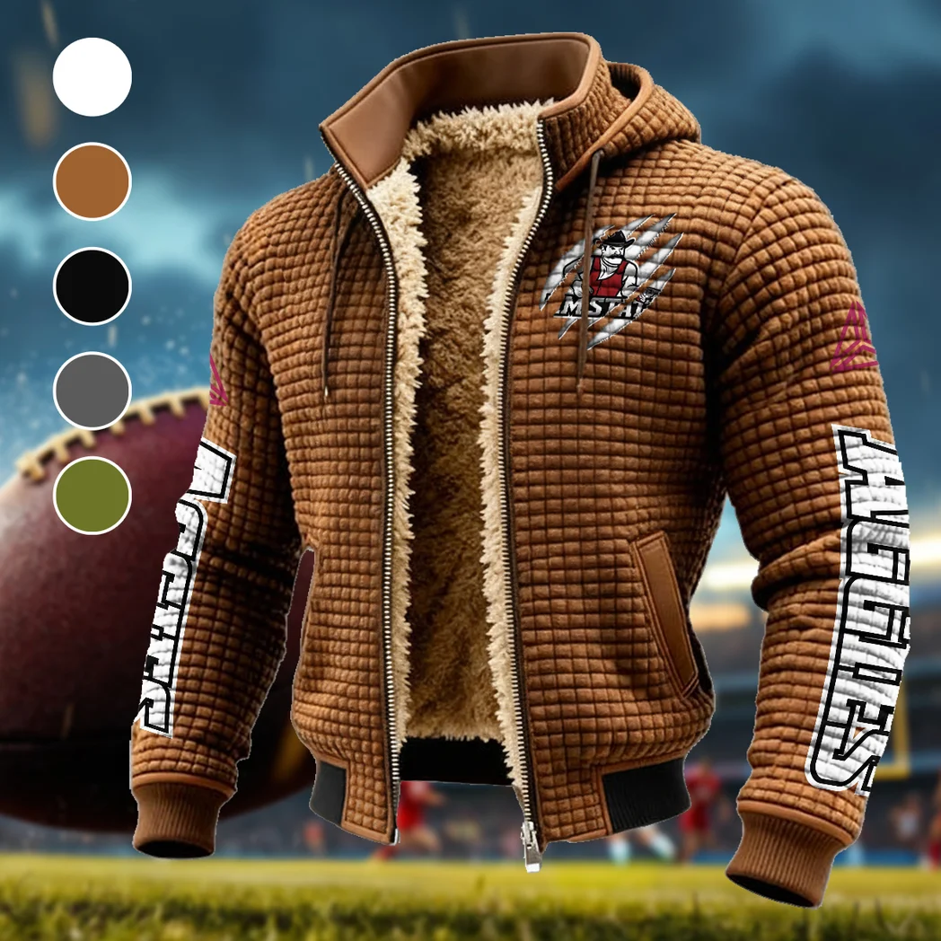 The Las Cruces Crew Fleece-Lined Hooded Jacket, Modern Athletic Hybrid Parka HVN1441NM - brown