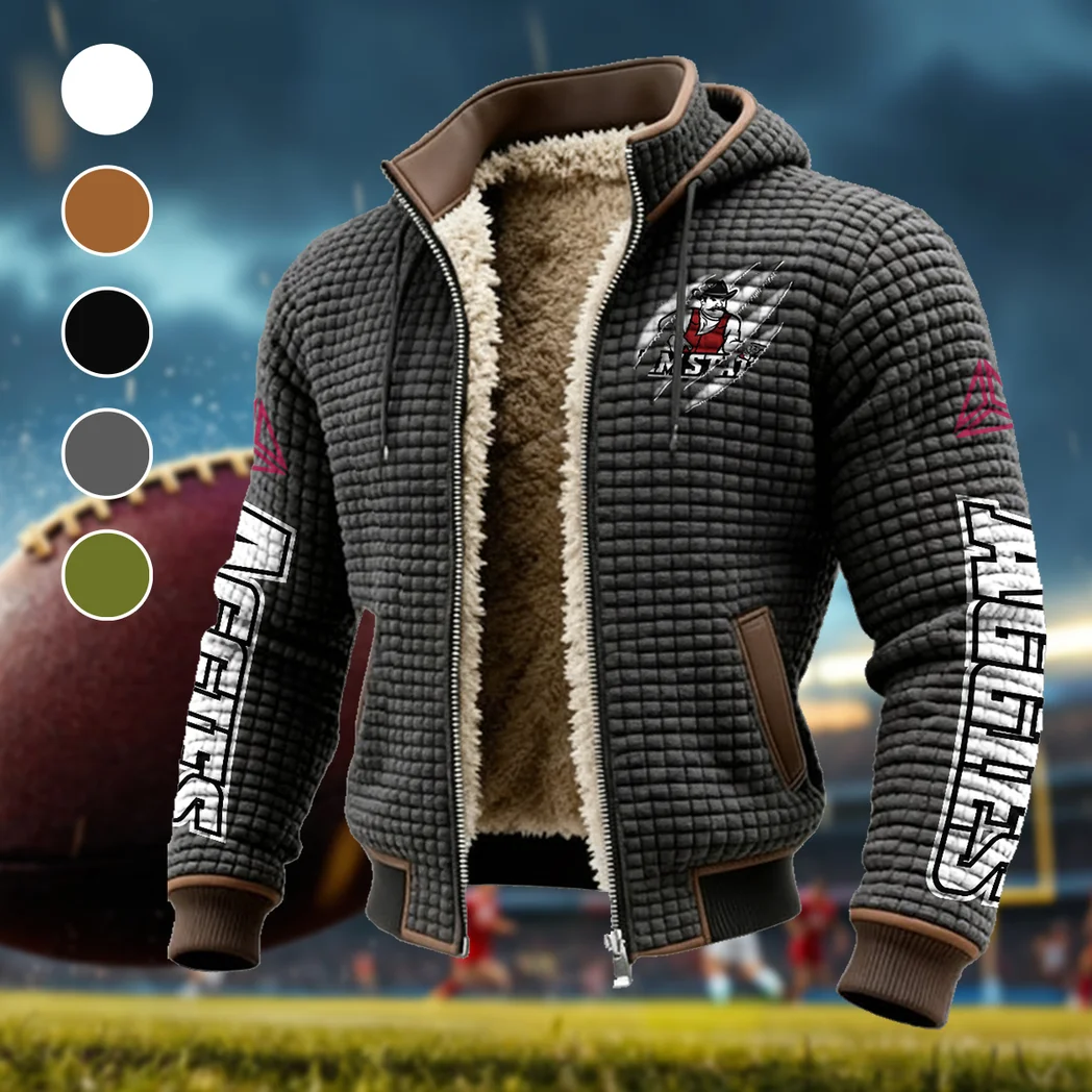 The Las Cruces Crew Fleece-Lined Hooded Jacket, Modern Athletic Hybrid Parka HVN1441NM - Grey