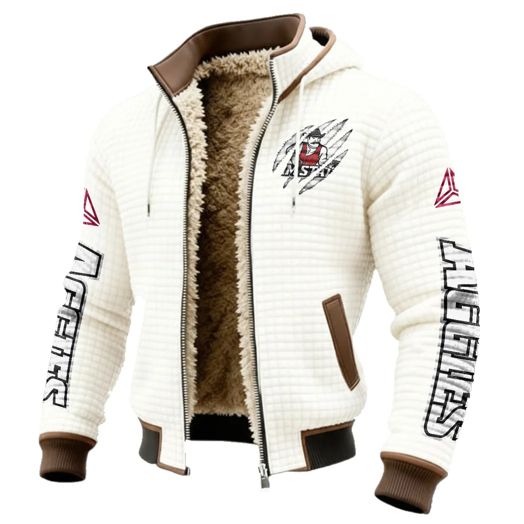The Las Cruces Crew Fleece-Lined Hooded Jacket, Modern Athletic Hybrid Parka HVN1441NM - White - Image 2