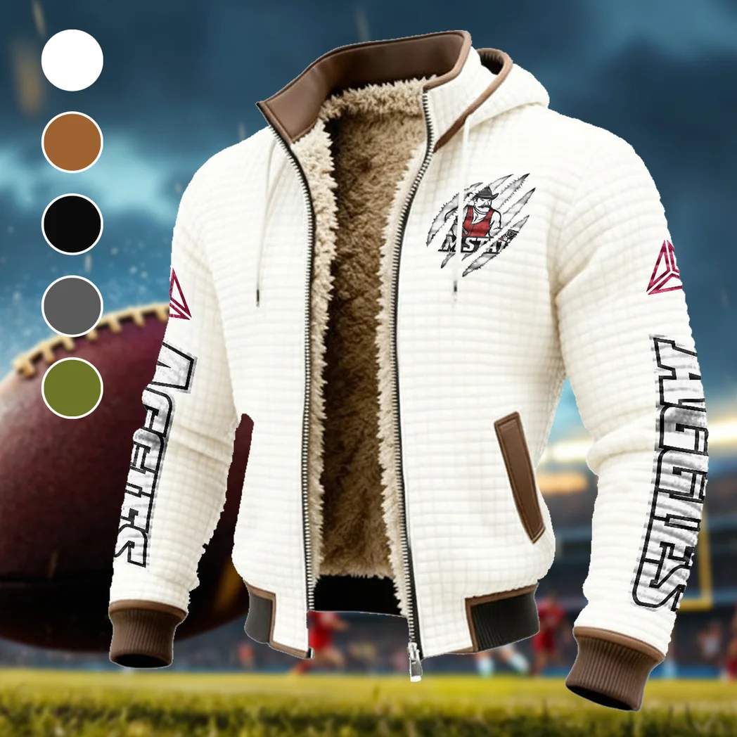 The Las Cruces Crew Fleece-Lined Hooded Jacket, Modern Athletic Hybrid Parka HVN1441NM - White