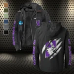 The Wildcat Ambush Flannel Hoodie, All-Season Fan Hoodie HVN1441NW - Black