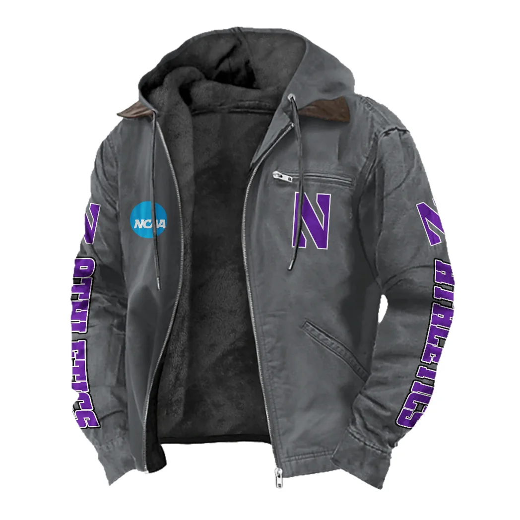 The Wildcat Ambush Flannel Hoodie, All-Season Fan Hoodie HVN1441NW - Gray - Image 2