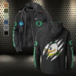 The Duck Power Flannel Hoodie, Bold Supporter Flannel Hoodie HVN1441OD - Black