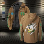 The Duck Power Flannel Hoodie, Bold Supporter Flannel Hoodie HVN1441OD - Camel