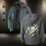 The Duck Power Flannel Hoodie, Bold Supporter Flannel Hoodie HVN1441OD - Gray