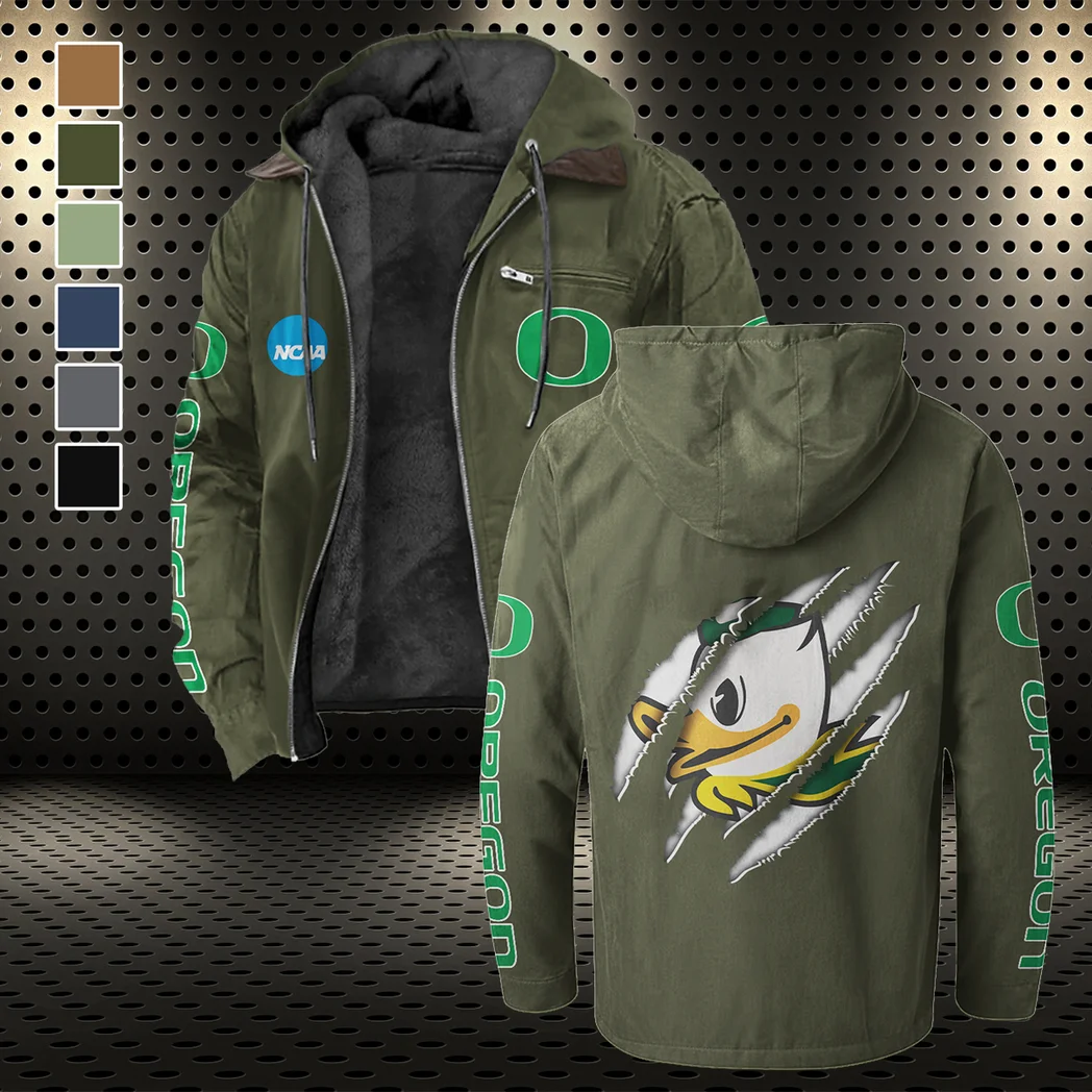 The Duck Power Flannel Hoodie, Bold Supporter Flannel Hoodie HVN1441OD - Green