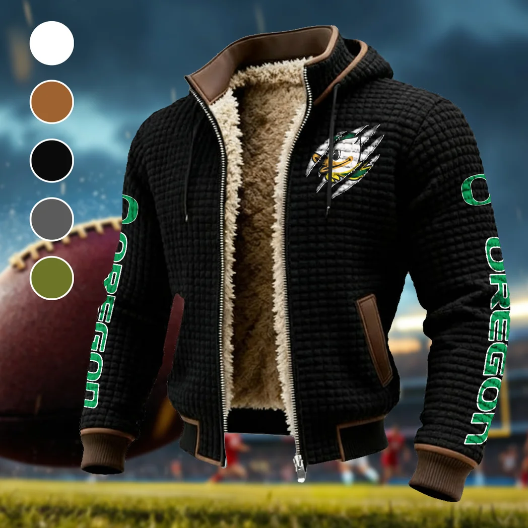The Duck Power Fleece-Lined Hooded Jacket, Deep Winter Insulated Hoody HVN1441OD - Black