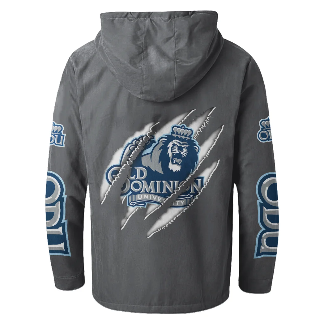 The ODU Spirit Flannel Hoodie, True Fan Hooded Flannel HVN1441OD - Gray - Image 3
