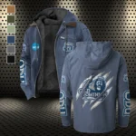 The ODU Spirit Flannel Hoodie, True Fan Hooded Flannel HVN1441OD - Navy Blue