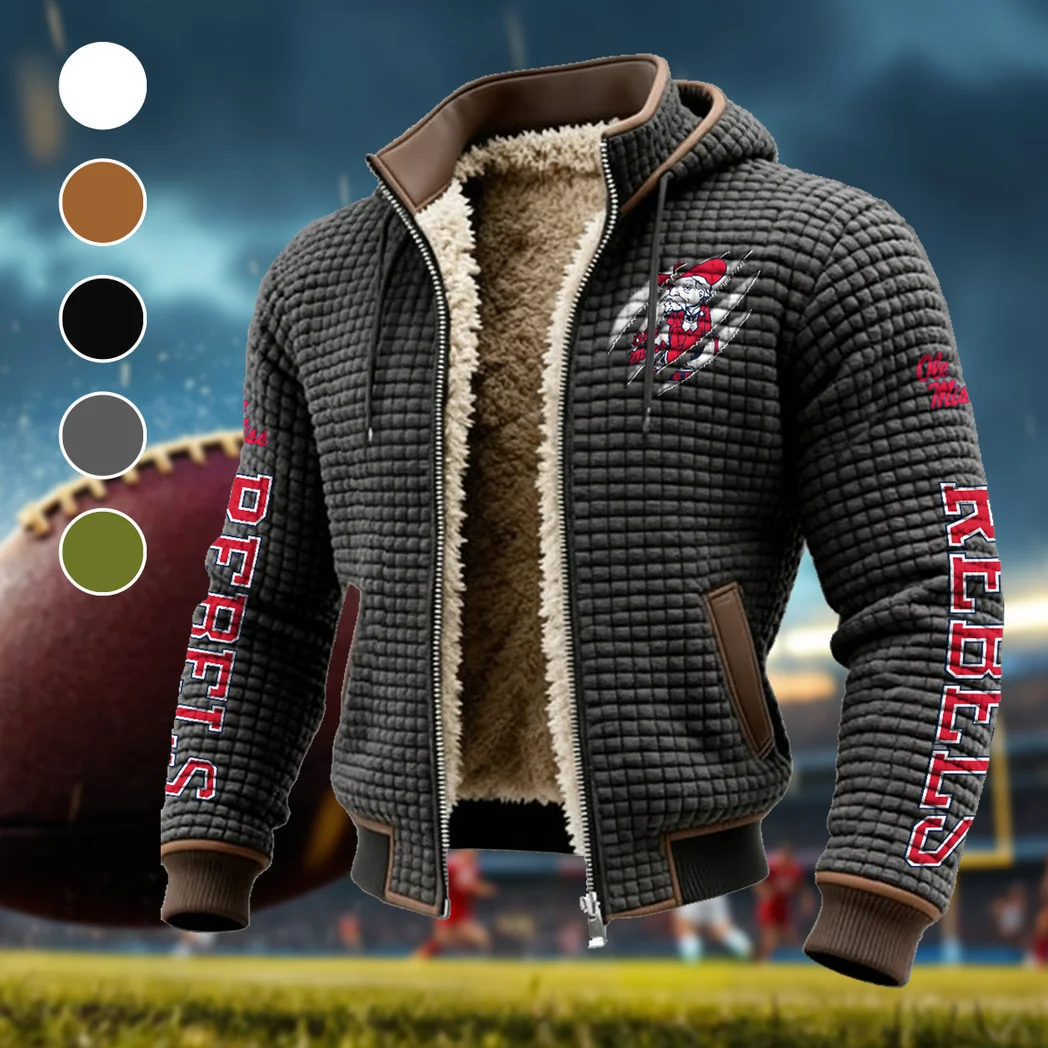 The Rebel Power Fleece-Lined Hooded Jacket, Rugged Terrain Fleece Hoody HVN1441OM - Grey