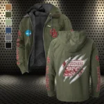 The Sooner Force Flannel Hoodie, Loyal Supporter Sport Hoodie HVN1441OS - Green