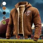 The Sooner Force Fleece-Lined Hooded Jacket, Ultra-Soft Plush Lined Jacket HVN1441OS - brown