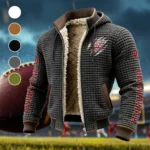 The Sooner Force Fleece-Lined Hooded Jacket, Ultra-Soft Plush Lined Jacket HVN1441OS - Grey
