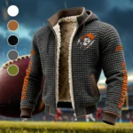The Cowboys Fleece-Lined Hooded Jacket, Brushed Interior Winter Jacket HVN1441OS - Grey