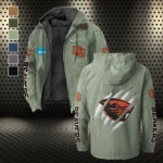 The Beaver Pride Flannel Hoodie, Rugged Sport Flannel Hoodie HVN1441OS - Light Green