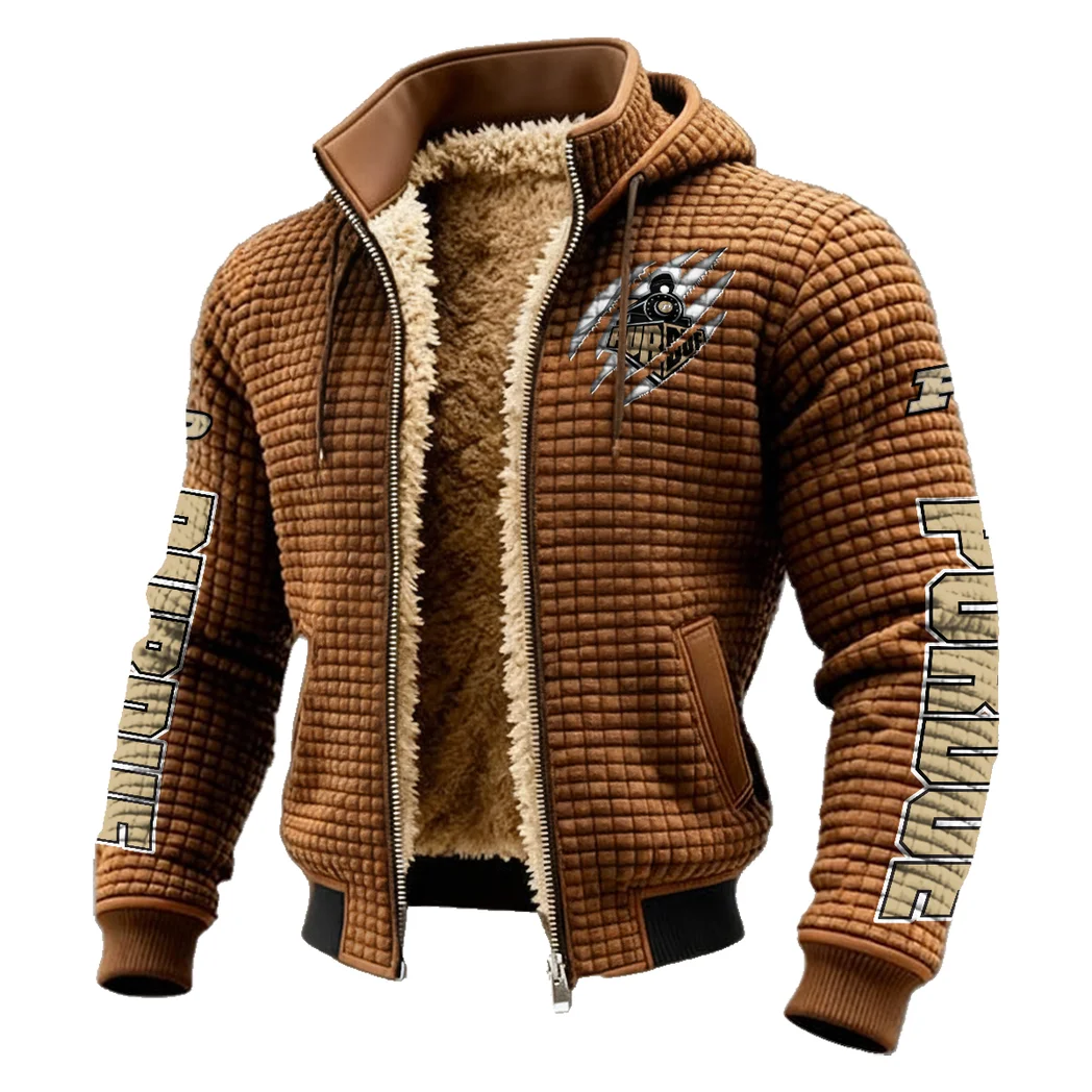 The Boilers Fleece-Lined Hooded Jacket, Luxe Cloud-Fleece Hooded Shell HVN1441PB - brown - Image 2