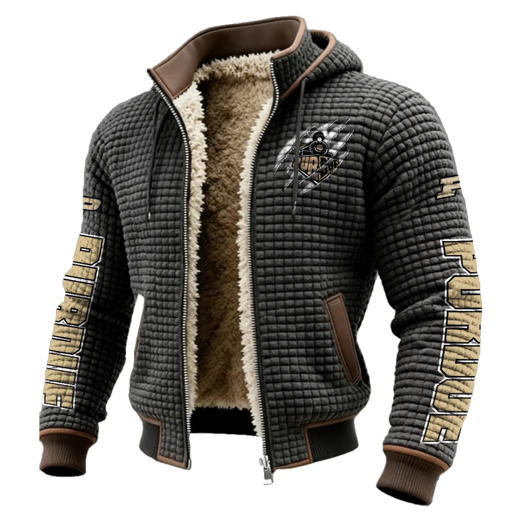 The Boilers Fleece-Lined Hooded Jacket, Luxe Cloud-Fleece Hooded Shell HVN1441PB - Grey - Image 2