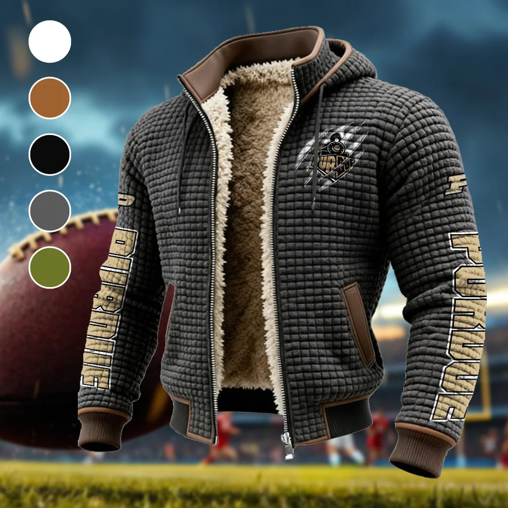 The Boilers Fleece-Lined Hooded Jacket, Luxe Cloud-Fleece Hooded Shell HVN1441PB - Grey