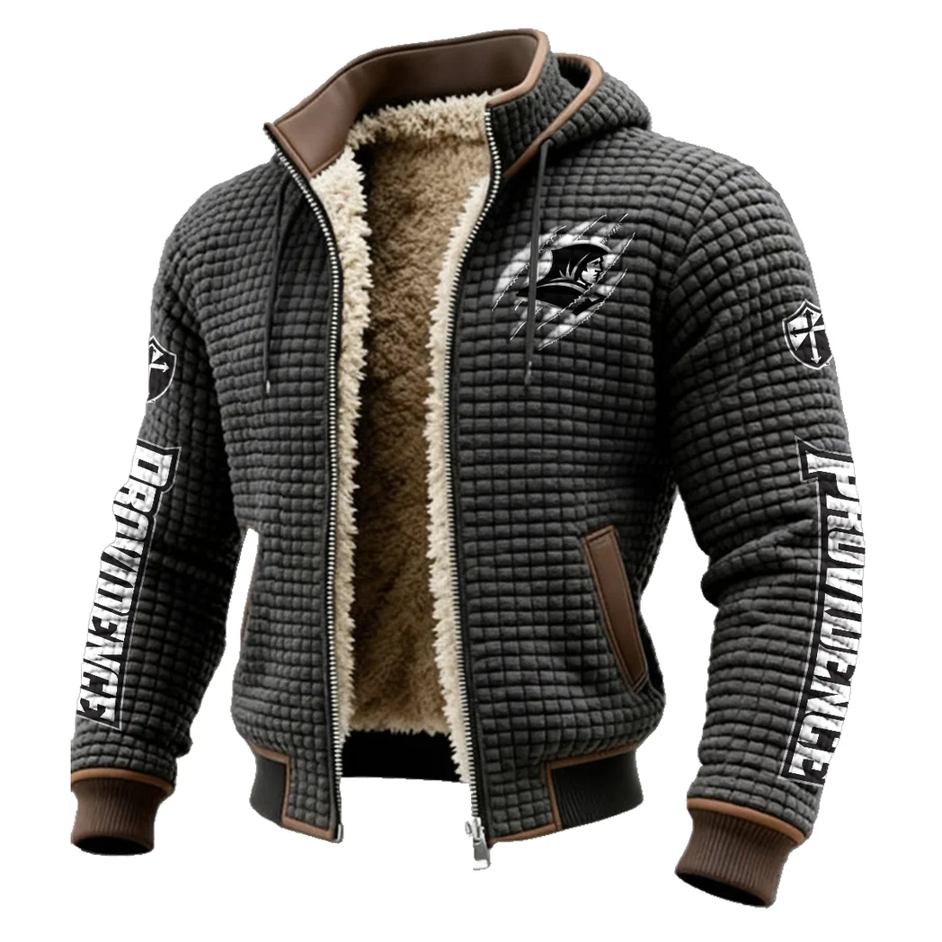 Providence Fleece-Lined Hooded Jacket, High-Density Comfort Fleece HVN1441PF - Grey - Image 2