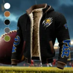 The Panther Ambush Fleece-Lined Hooded Jacket, Premium Bonded Fleece Jacket HVN1441PP - Black
