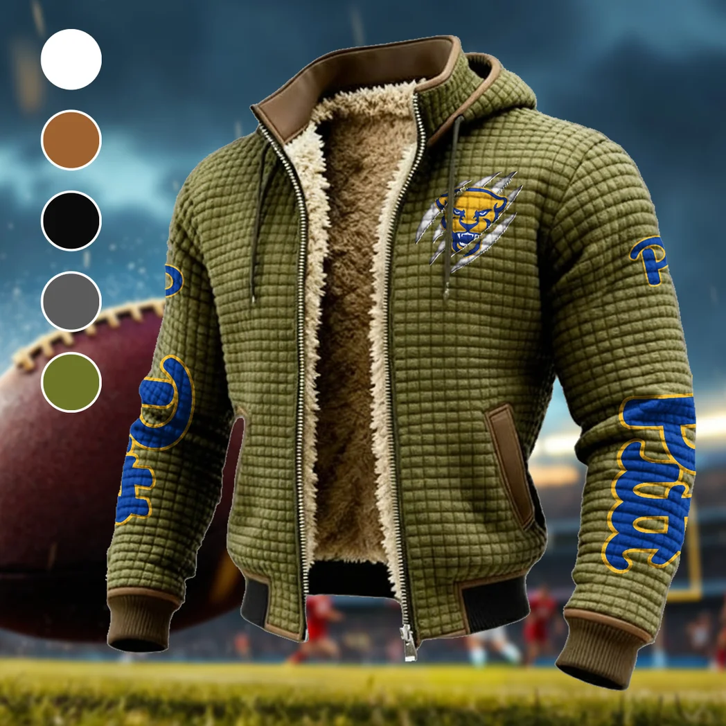 The Panther Ambush Fleece-Lined Hooded Jacket, Premium Bonded Fleece Jacket HVN1441PP - Green