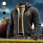 The Panther Ambush Fleece-Lined Hooded Jacket, Premium Bonded Fleece Jacket HVN1441PP - Grey