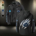 The Lion Power Flannel Hoodie, Bold Supporter Flannel Hoodie HVN1441PS - Black