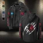 The Rutgers Spirit Flannel Hoodie, True Fan Hooded Flannel HVN1441RS - Black
