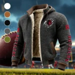 The Rutgers Spirit Fleece-Lined Hooded Jacket, Soft-Touch Thermal Outerwear HVN1441RS - Grey